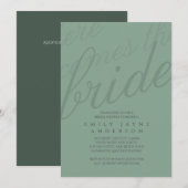 Dusky SageTypography Bruidsfeest Moderne Minimalis Kaart (Voorkant / Achterkant)