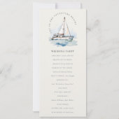Dusky Sailboat Yacht Seascape Wedding Programme (Dos)