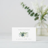Dusky Succulent Green Wild Fauna Gift Certificate Visitekaartje (Staand voorkant)