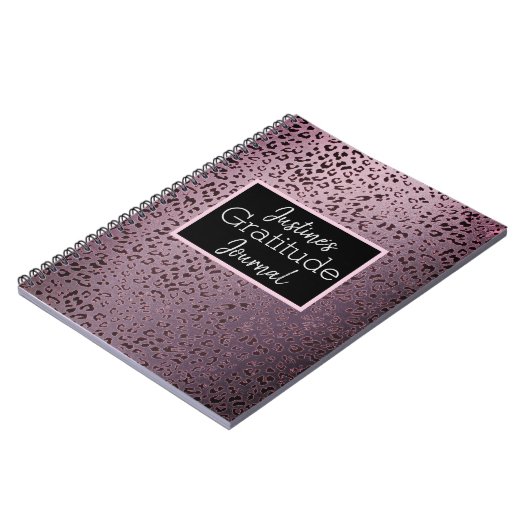 Dusky Violet Leopard Gratitude Journal (Côté gauche)