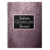 Dusky Violet Leopard Gratitude Journal (Devant)