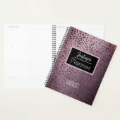 Dusky Violet Leopard Personalized Planner (Display)