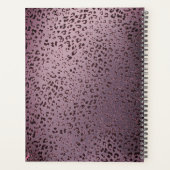 Dusky Violet Leopard Planificateur personnalisé (Dos)