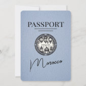 Dusrty Blue Marokko Passport Uitnodiging voor het (Achterkant)