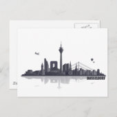 Düsseldorf City Skyline Briefkaart (Voorkant / Achterkant)