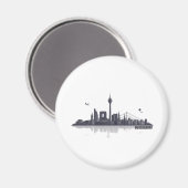 Düsseldorf City Skyline Magneet (Voorkant / Achterkant)