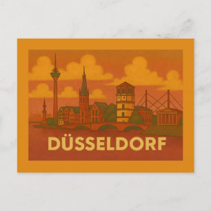 Düsseldorf Duitsland Stad Kunst Briefkaart
