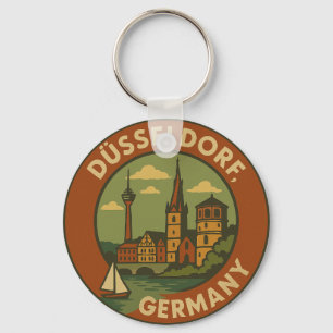 Düsseldorf Duitsland Stad Kunst Sleutelhanger