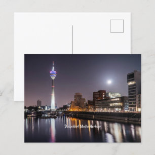 Dusseldorf, Media Harbour (geëtiketteerd) Feestdagenkaart