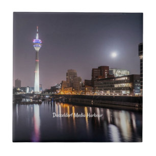 Dusseldorf, Media Harbour (geëtiketteerd) Tegeltje