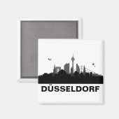 Düsseldorf Skyline Kühlschrank Magnet Magneet (Voorkant / Achterkant)
