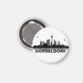 Düsseldorf Skyline Kühlschrank Magnet Magneet (Voorkant / Achterkant)