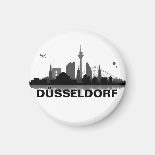 Düsseldorf Skyline Kühlschrank Magnet Magneet (Voorkant)