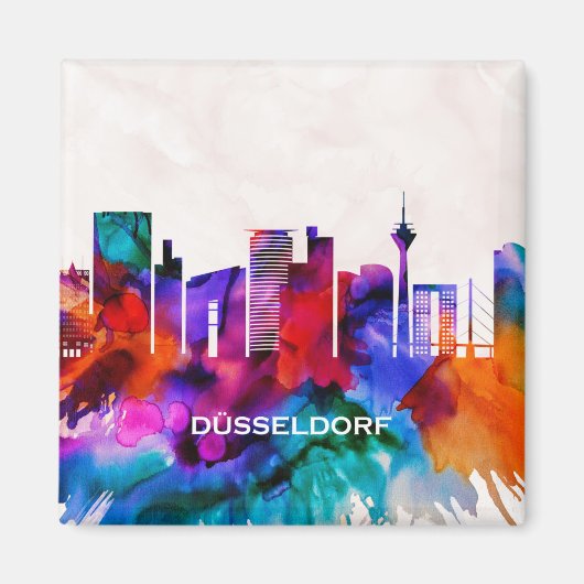 Dusseldorf Skyline Magneet (Voorkant)