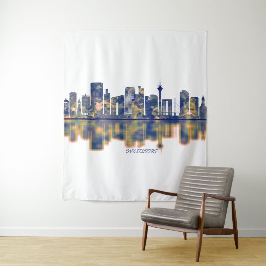 Dusseldorf Skyline Wandkleed (In situ)
