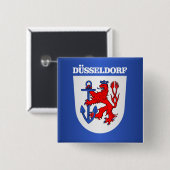 Dusseldorf Vierkante Button 5,1 Cm (Voorkant /achterkant)