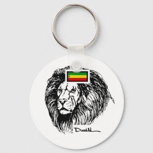 Dusstilldaan rasta leeuwenhoofdketen sleutelhanger