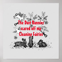 Dust Bunny Cleaning Fairy Rabbit Humoureuze Funny