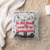 Dust Bunny Cleaning Fairy Rabbit Pardon Mess Funny
