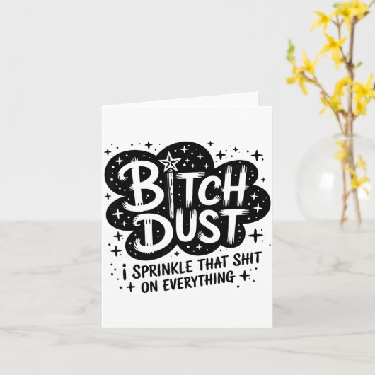 Dust I Sprinkle That On Everything Cloud Shape Kaart (Gele Bloem)