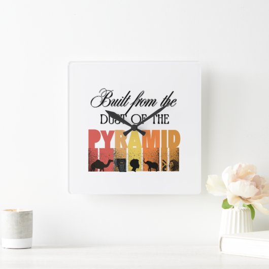 Dust of The Pyramid | Wall Clock Vierkante Klok (Huis)