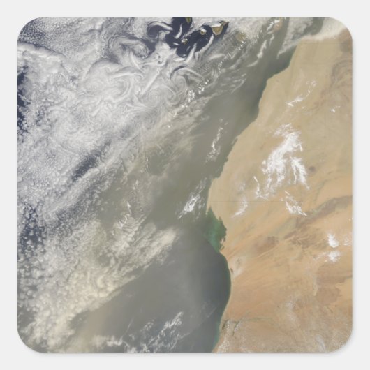 Dust storm voor West-Afrika Vierkante Sticker (Voorkant)