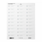 Dusta Blue Monogram Simple Return-label Etiket (Full Sheet)