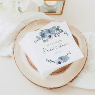 Dustblauw vrijgezellenfeest servetten