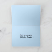 Dustin Happy Birthday Surfer met regenboog Kaart (Binnen)