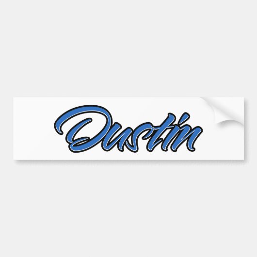 Dustin Name blue Aufkleber Sticker Autoaufkleber (Voorkant)