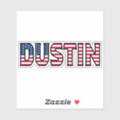 Dustin Name Vorname USA Sticker Stickerset (Vel)