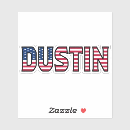 Dustin Name Vorname USA Sticker Stickerset (Vel)