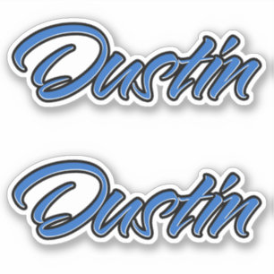 Dustin Nom bleu Autocollant Autocollant Set autoco
