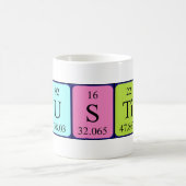 Dustin nom de table périodique mug (Centre)