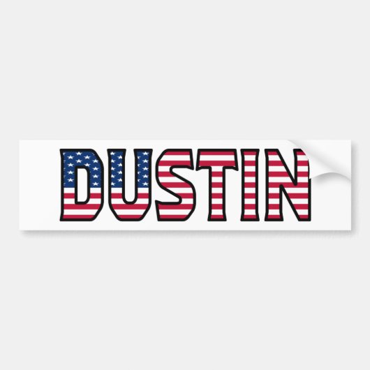 Dustin Nom Vorname USA Aufkleber Sticker Auto (Devant)