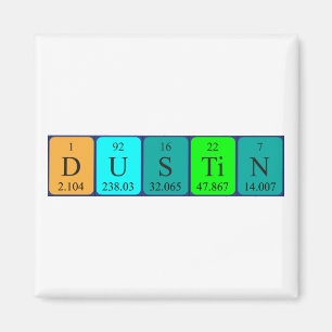 Dustin periodiek table name magnet magneet