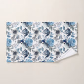 Dusty Baby Blue  Floral Pattern Bad Handdoek (Handdoek)