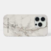 Dusty black and white marble glitter personalized (Verso Horizontal)