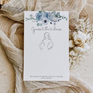 Dusty blauw bloemenraad raden de jurk bruids spel