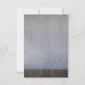 Dusty Blauw en Blush Rustiek Land Bruiloft RSVP (Achterkant)