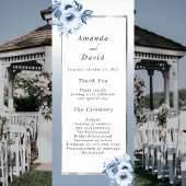Dusty bleu blanc argent programme de mariage flora
