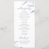 Dusty bleu verdure minimum programme de mariage ru (Dos)