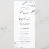 Dusty bleu verdure minimum programme de mariage ru (Devant)