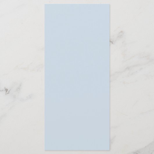 Dusty Blue 2 Bloemen Gouden Bruiloft Menu (Achterkant)