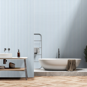 Dusty Blue 2 inch brede slager streep Behang