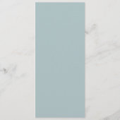 Dusty Blue 4x9.25 tafel Menu Kaart (Achterkant)