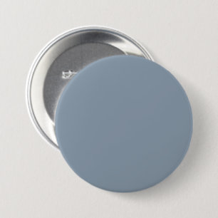Dusty Blue 8C9DAD Color - Optie om naam toe te voe Ronde Button 7,6 Cm