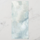 Dusty Blue Abstrait Brushstrokies Menu Mariage (Dos)