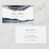 Dusty Blue Agaat Visitekaartje (Voorkant / Achterkant)