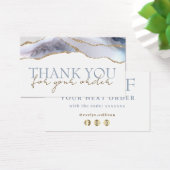 Dusty blue agate merci carte de réduction (Bureau)